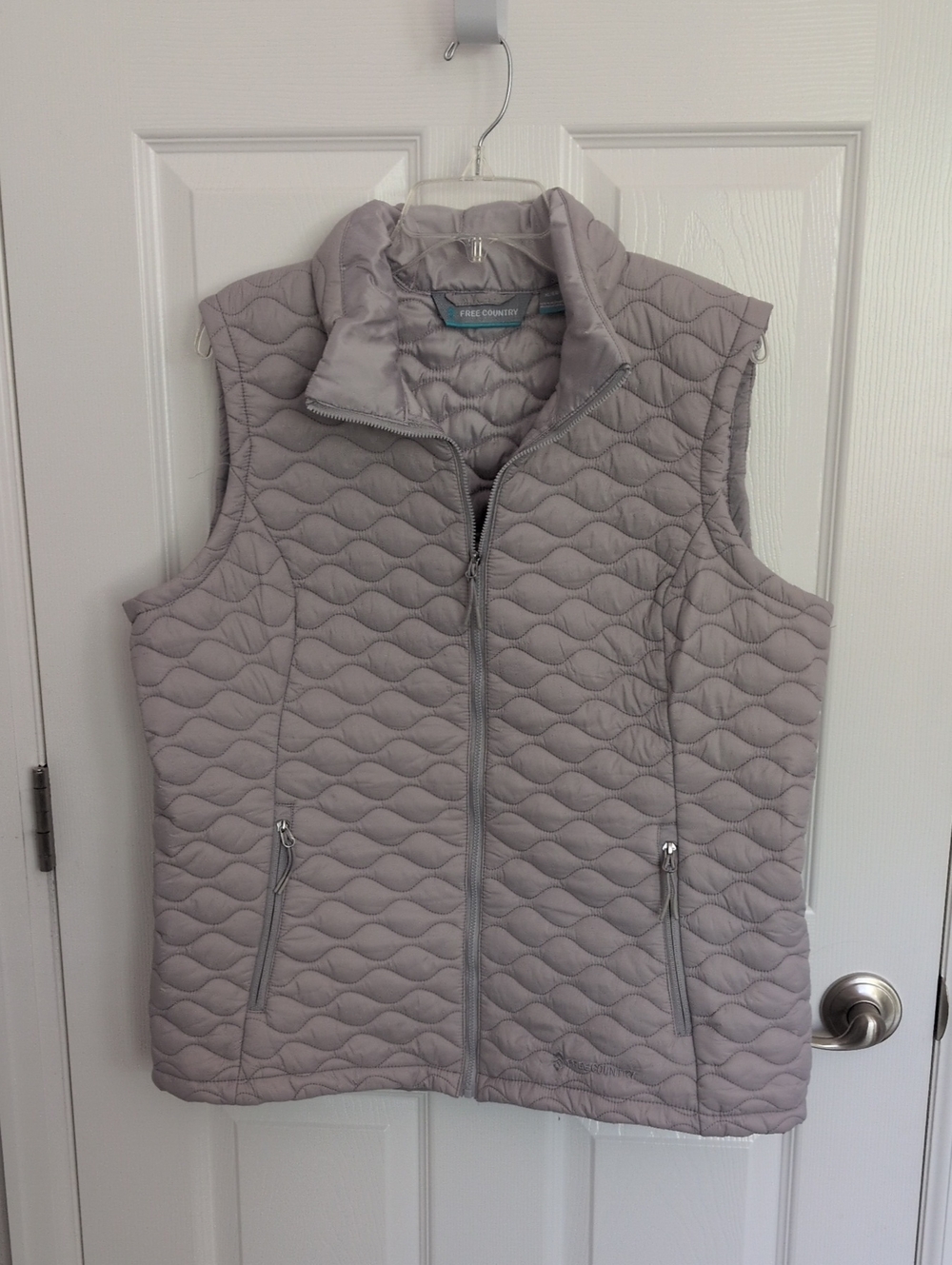 Free Country Quilted Puffer Vest - Silver Chip - XL